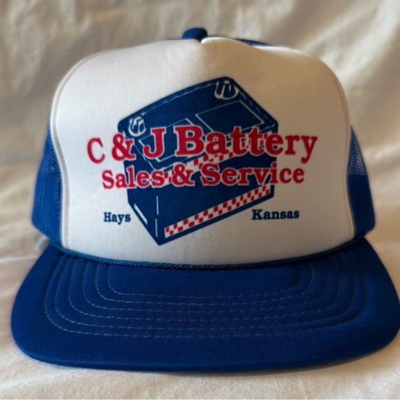 C & J Battery Sales & Service Hays Kansas Trucker Cap #kansas - Picture 1 of 14